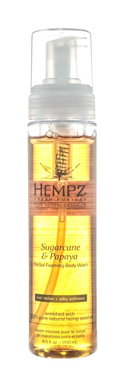 Гель-мусс для душа Sugarcane & Papaya Herbal Foaming Body Wash, 250 мл HEMPZ