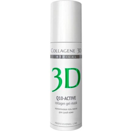 Гель-маска для лица Q10-ACTIVE с коэнзимом Q10 и витамином Е, антивозрастной уход для сухой кожи, 130 мл,, COLLAGENE 3D Medical
