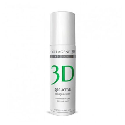 Крем для лица Q10-ACTIVE с коэнзимом Q10 и витамином Е, антивозрастной уход для сухой кожи, 150 мл,, COLLAGENE 3D Medical