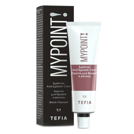 tefMPBR63061, MYPOINT Краска для бровей и ресниц, черный 25 мл, TEFIA