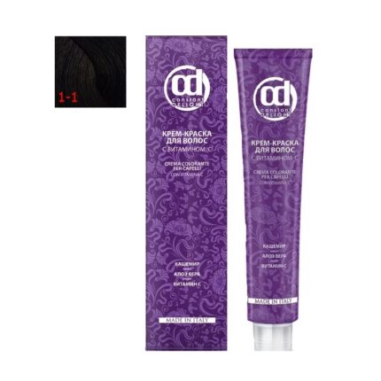 Крем-краска для волос с витамином C 1.1 черный сандре 100 мл CONSTANT DELIGHT
