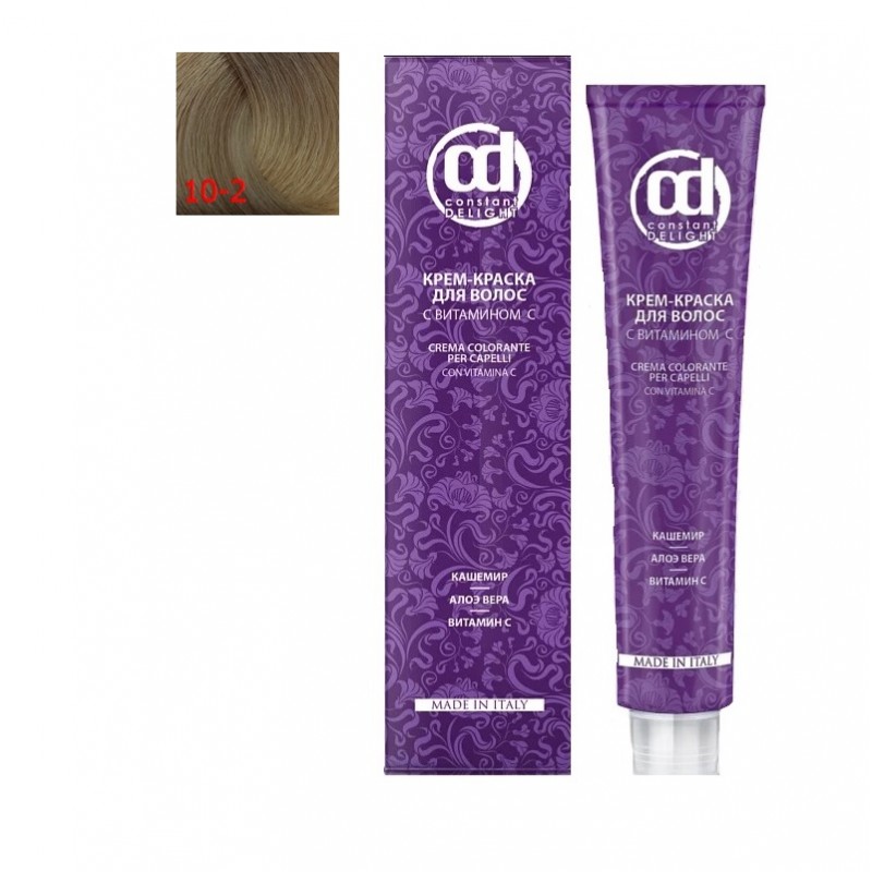 kd10-2n-800x800-1.jpg Крем-краска для волос с витамином C 10.2 светлый блондин пепельный 100 мл CONSTANT DELIGHT