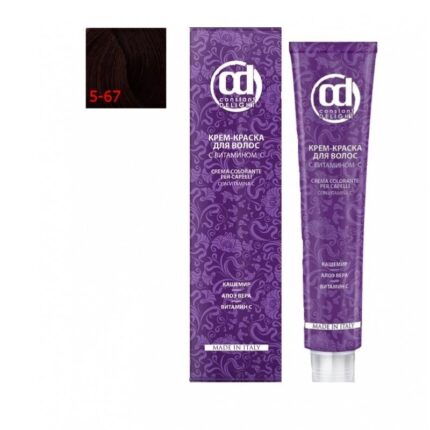 Крем-краска для волос с витамином C 5.67  светло-коричневый шоколадно-медный 100 мл CONSTANT DELIGHT