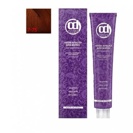 Крем-краска для волос с витамином C 7.75  средне-русый медно-золотистый 100 мл CONSTANT DELIGHT