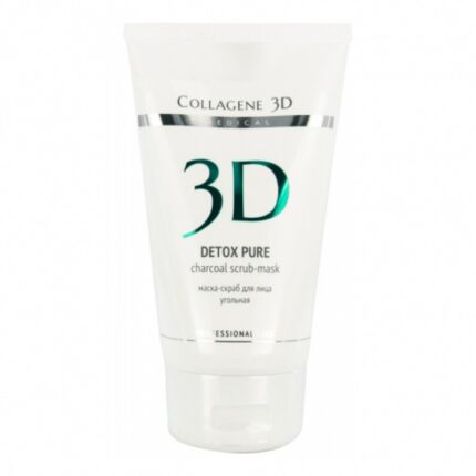 Маска-скраб угольная ПРОФ Detox Pure, 150 мл,, COLLAGENE 3D Medical