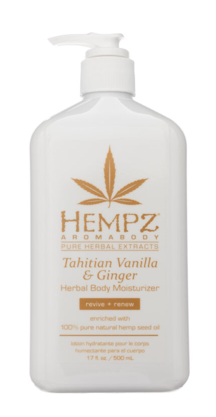 Молочко для тела Таити с экстрактом имбиря и ванили Herbal Body Moisturizer Tahitian Vanilla & Ginger, 500 мл HEMPZ