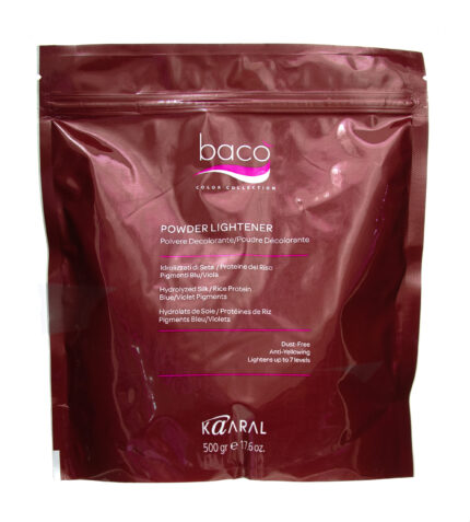 KP_014B/BACO, Пудра д волос осветляющая BACO Powder Lightener Blue 500гр (жесткий пакет), KAARAL