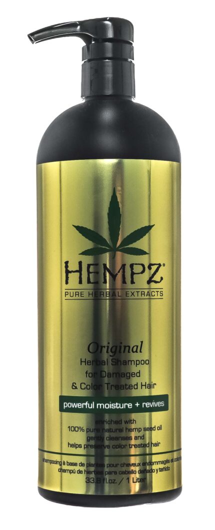 Шампунь растительный для поврежденных окрашенных волос Original Herbal Shampoo For Damaged & Color Treated Hair, 1000 мл HEMPZ