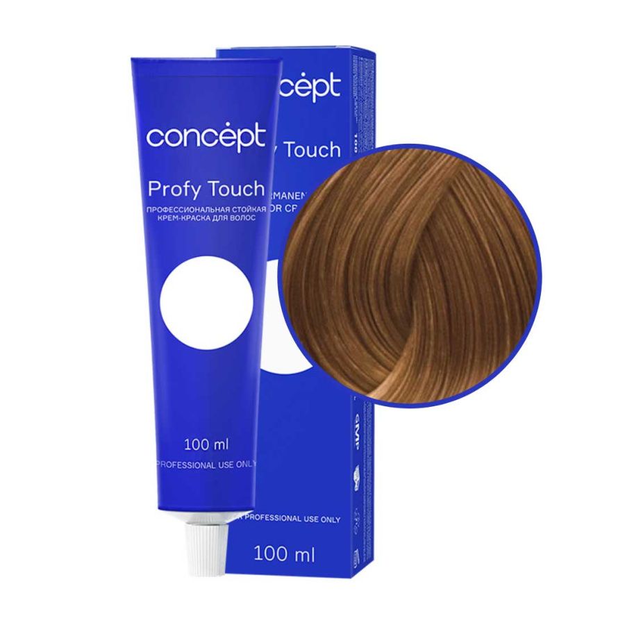 7e9oumq86js3ftk5n4k2qgbn3lxmesqo.jpg Profy Touch Стойкая крем-краска для волос 8.37 Светлый золотисто-коричневый 100 мл CONCEPT