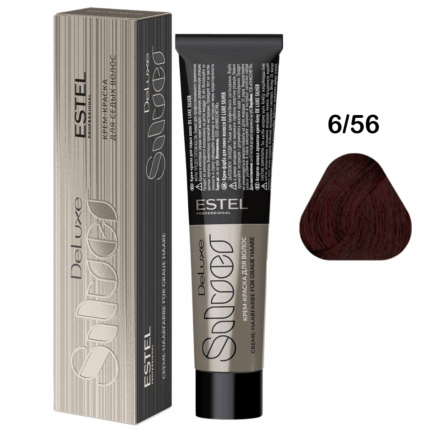 De Luxe Silver Крем-краска для волос 6/56 темно-русый красно-фиолетовый 60 мл ESTEL