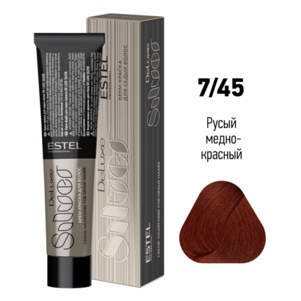 De Luxe Silver Крем-краска для волос 7/45 русый медно-красный 60 мл ESTEL