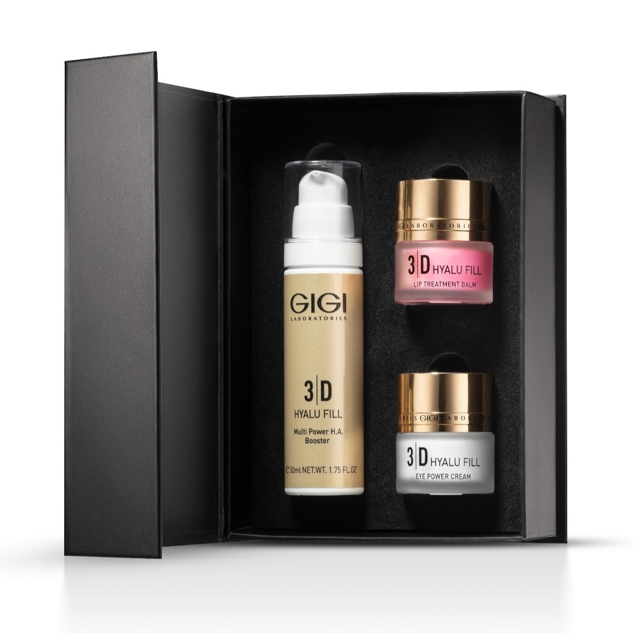 GIGI 13010 Gigi 3D Hyalu Fill 3D Set Набор Крем-сыворотка для лица Крем-сыворотка для век Бальзам для губ