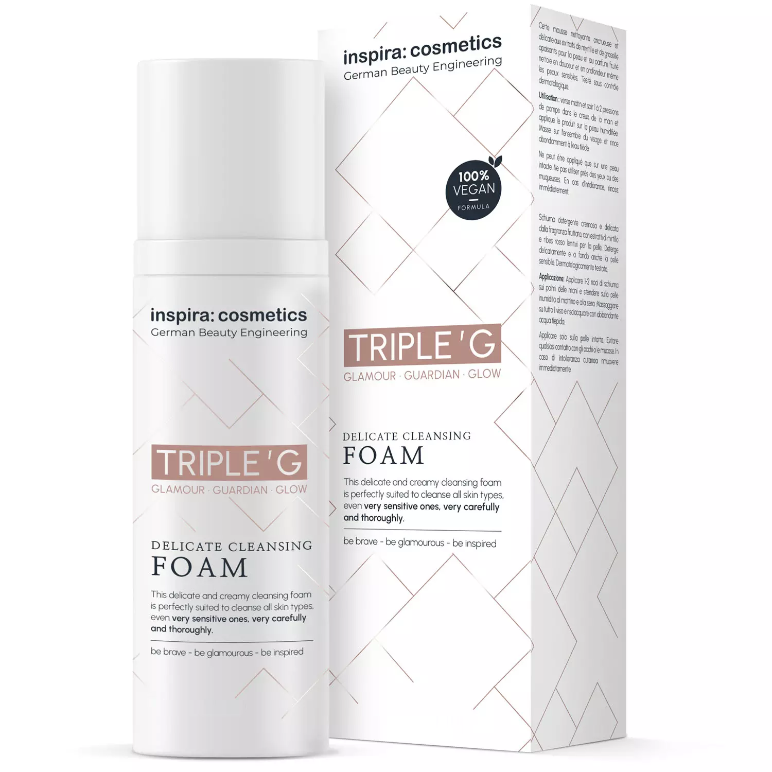 INSPIRA 7000P Delicate Cleansing Foam Мягкая очищающая пенка для умывания 200 мл INSPIRA