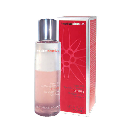 ji5001.jpg Super Soft Eye Make Up Remover Bi-Phase Двухфазный лосьон для снятия макияжа 100 мл INSPIRA