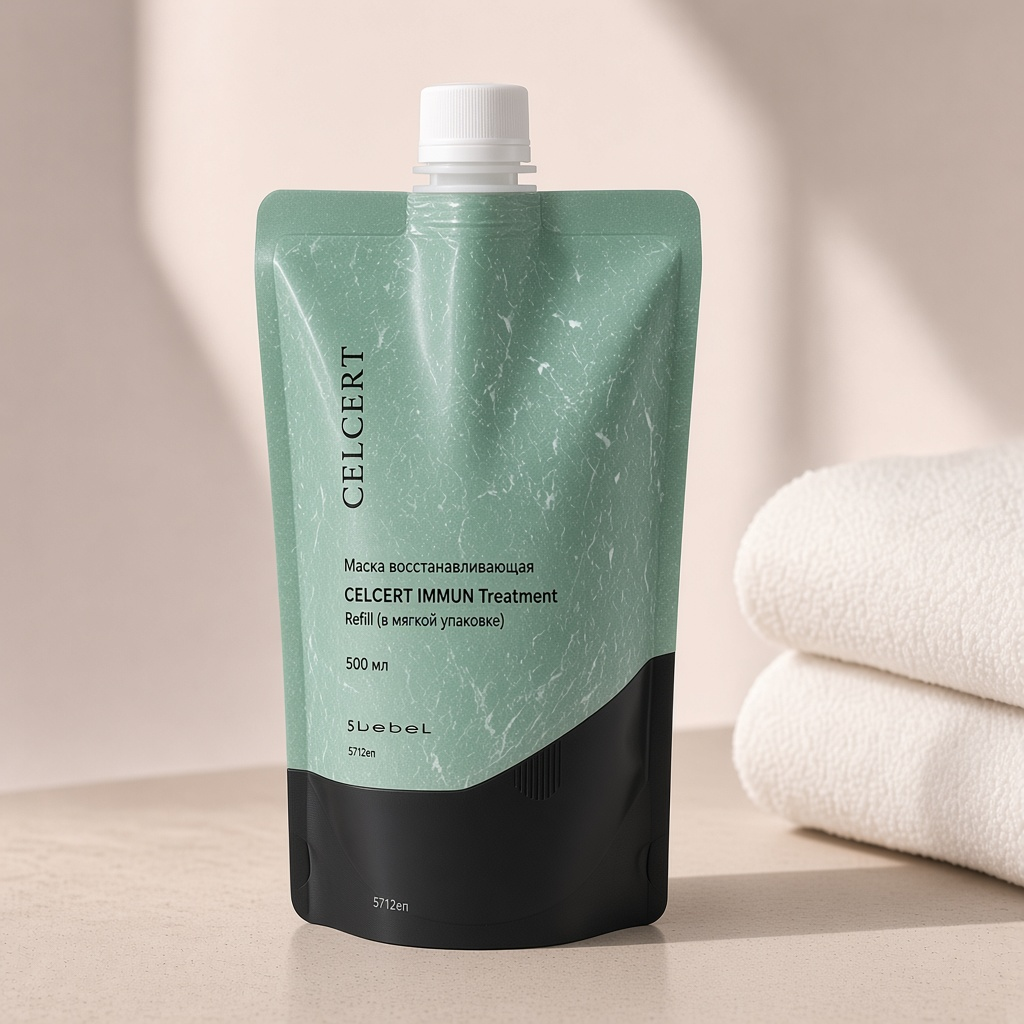 5712еп, Маска восстанавливающая celcert immun treatment, refill (в мягкой упаковке), 500 мл, lebel 5712еп, Маска восстанавливающая CELCERT IMMUN Treatment, Refill (в мягкой упаковке), 500 мл, Lebel — изображение 1