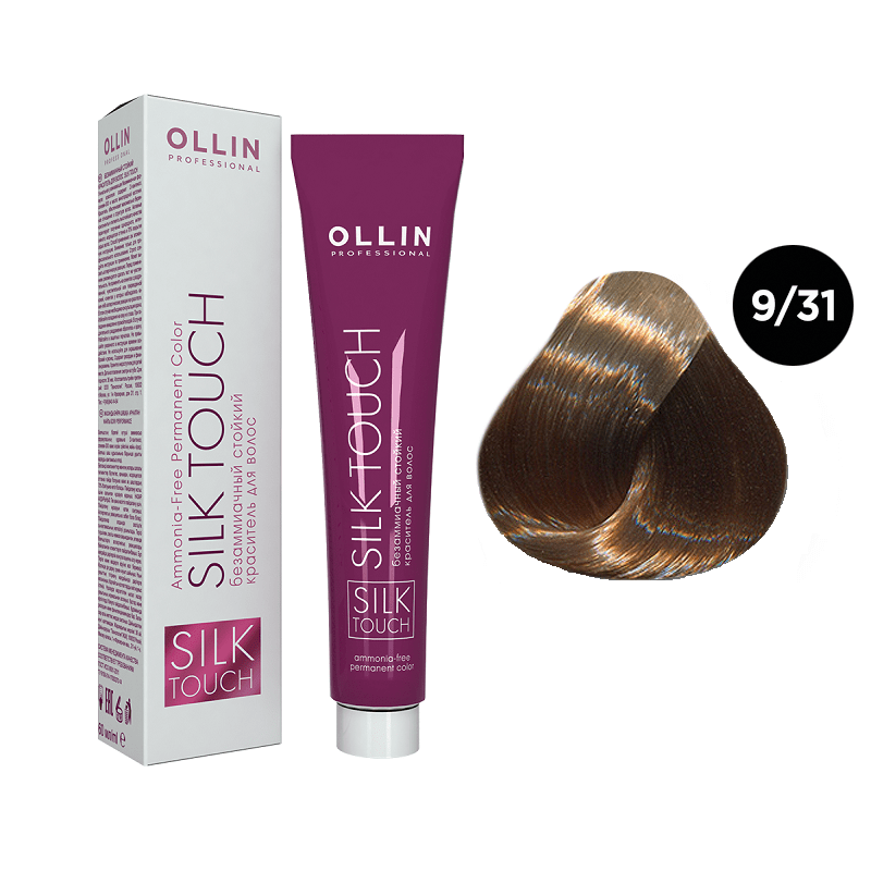 krasitel_ollin_silk_touch_blondin_zolotisto_pepelnyj_9_31.png OLLIN SILK TOUCH Крем-краска для волос 9/31 блондин золотисто-пепельный 60 мл — изображение 1