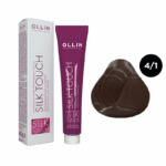 OLLIN SILK TOUCH Крем-краска для волос 4/1 шатен пепельный 60 мл