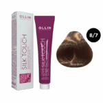 OLLIN SILK TOUCH Крем-краска для волос 8/7 светло-русый коричневый 60 мл