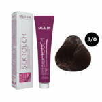 OLLIN SILK TOUCH Крем-краска для волос 3/0 темный шатен 60 мл