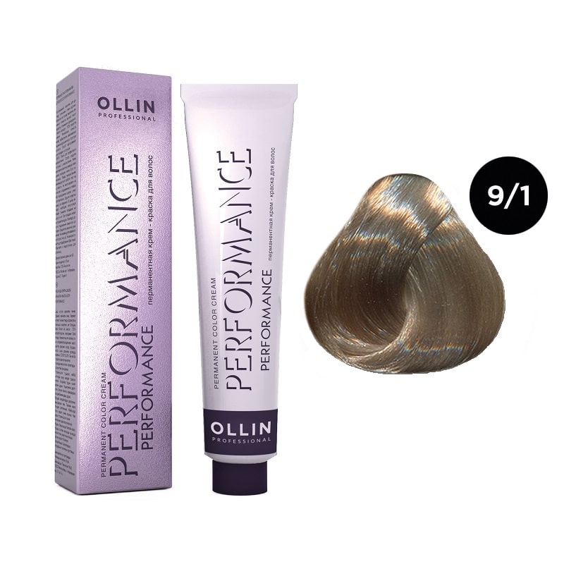 krem_kraska_ollin_performance_blondin_pepelnyj_9_1.jpg OLLIN Performance Перманентная крем-краска для волос 9/1 блондин пепельный 60 мл — изображение 1