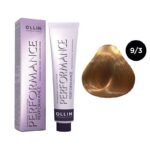 OLLIN Performance Перманентная крем-краска для волос 9/3 блондин золотистый 60 мл