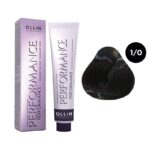 OLLIN Performance Перманентная крем-краска для волос 1/0 иссиня-черный 60 мл