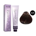 OLLIN Performance Перманентная крем-краска для волос 4/3 шатен золотистый 60 мл