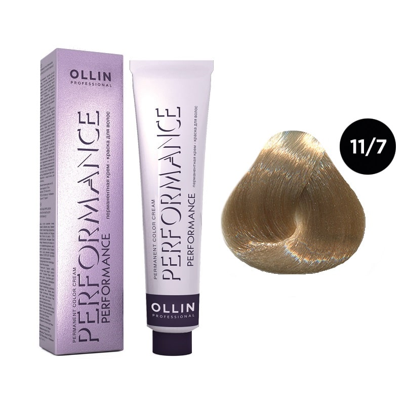 OLLIN Performance Перманентная крем-краска для волос 11/7 специальный блондин коричневый 60 мл — изображение 1