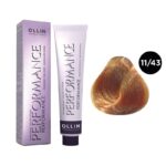 OLLIN Performance Перманентная крем-краска для волос 11/43 специальный блондин медно-золотистый 60 мл