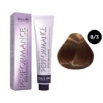 OLLIN Performance Перманентная крем-краска для волос 8/3 светло-русый золотистый 60 мл