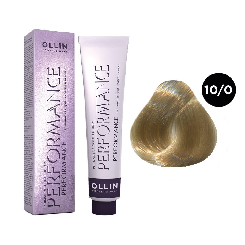 krem_kraska_ollin_performance_svetlyj_blondin_10_0.jpg OLLIN Performance Перманентная крем-краска для волос 10/0 светлый блондин 60 мл — изображение 1