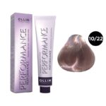 OLLIN Performance Перманентная крем-краска для волос 10/22 светлый блондин фиолетовый 60 мл