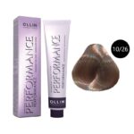 OLLIN Performance Перманентная крем-краска для волос 10/26 светлый блондин розовый 60 мл