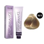 OLLIN Performance Перманентная крем-краска для волос 10/3 светлый блондин золотистый 60 мл