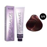 OLLIN Performance Перманентная крем-краска для волос 5/6 светлый шатен красный 60 мл