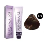 OLLIN Performance Перманентная крем-краска для волос 6/0 темно-русый 60 мл