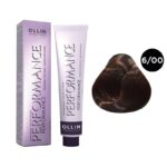 OLLIN Performance Перманентная крем-краска для волос 6/00 темно-русый глубокий 60 мл