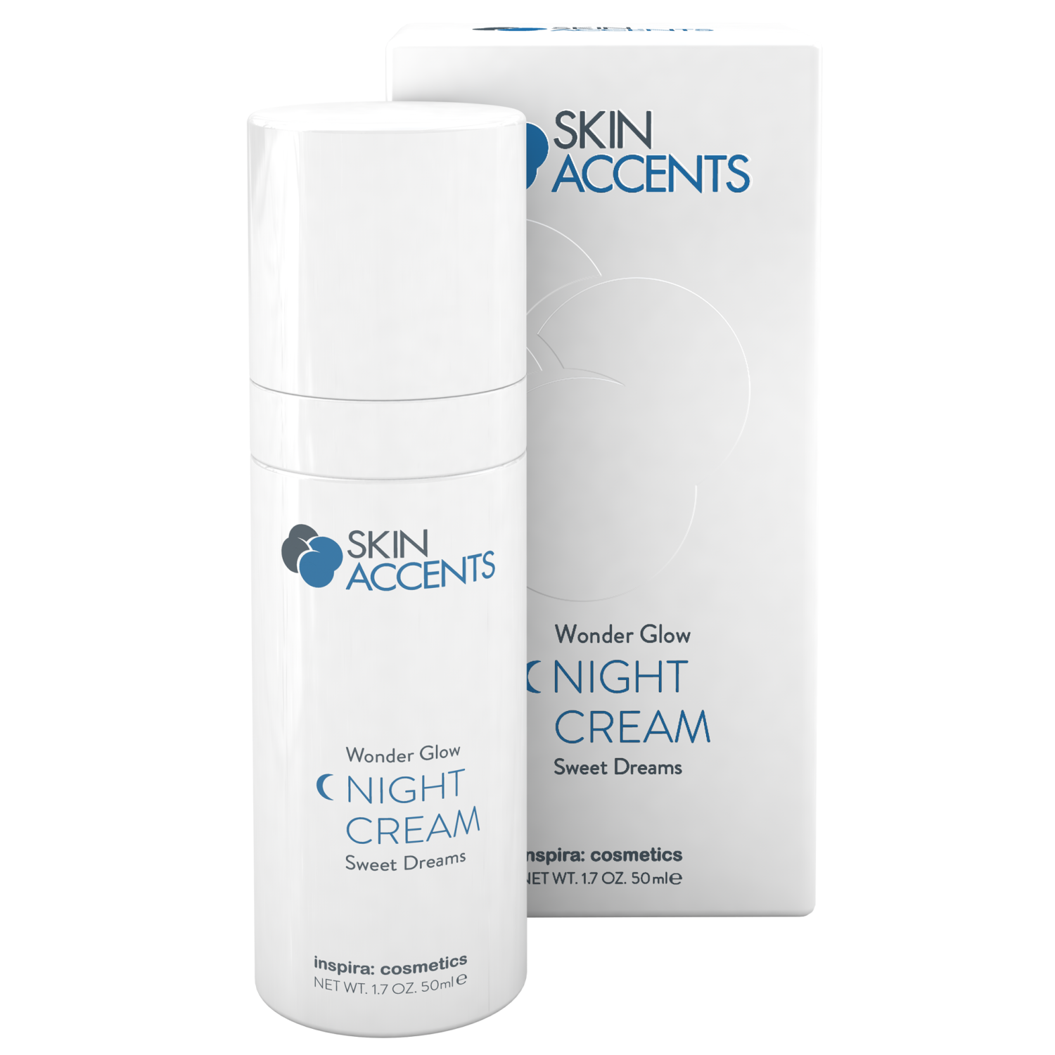 ins9845 Wonder Glow Night Cream Sweet Dreams Восстанавливающий ночной крем с двойным эффектом 50 мл INSPIRA — изображение 1