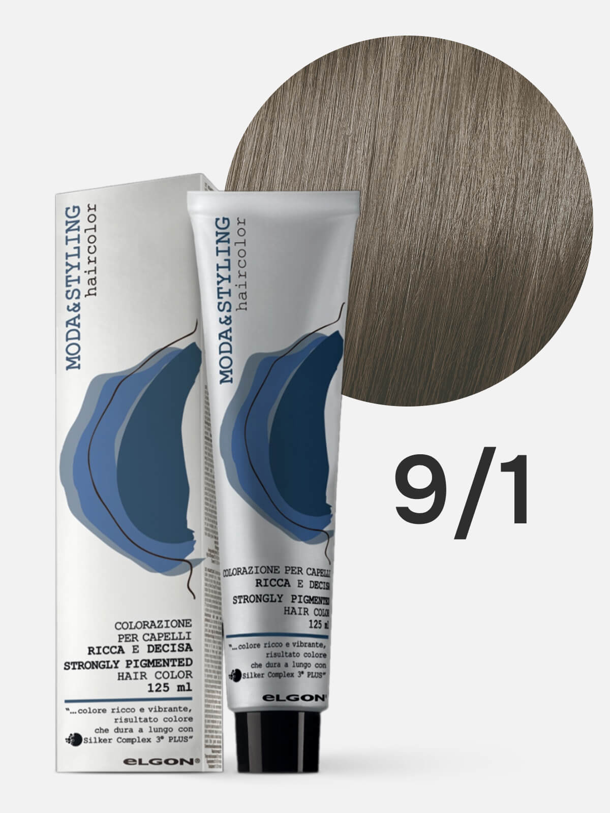 elgon modastyling Краска для волос 9/1 очень светлый блонд пепельный 125мл ELGON MODASTYLING Краска для волос 9/1 очень светлый блонд пепельный 125мл — изображение 1