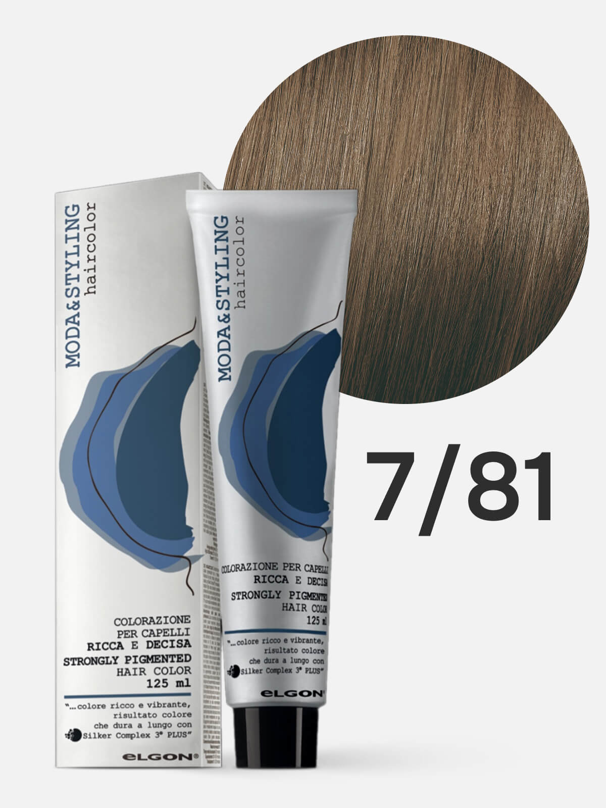 elgon modastyling Краска для волос 7/81 блонд коричнево пепельный 125мл ELGON MODASTYLING Краска для волос 7/81 блонд коричнево-пепельный 125мл — изображение 1