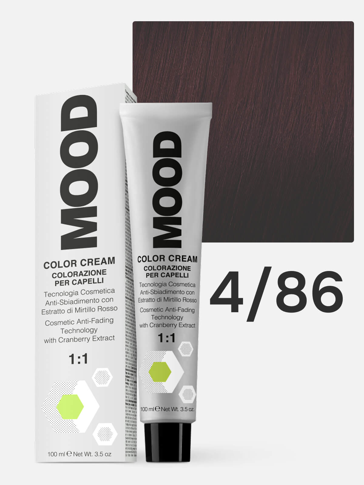 mood Краска для волос 4/86 шоколадный каштановый 100мл MOOD Краска для волос 4/86 шоколадный каштановый 100мл — изображение 1