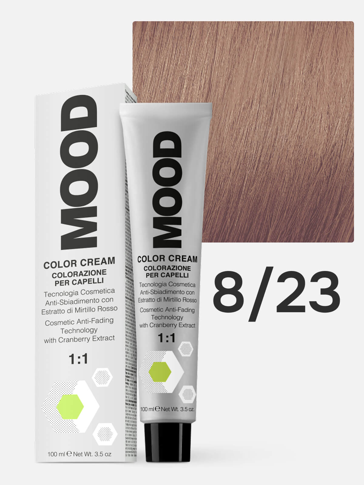 mood Краска для волос 8/23 бежевый светлый блонд 100мл MOOD Краска для волос 8/23 бежевый светлый блонд 100мл — изображение 1