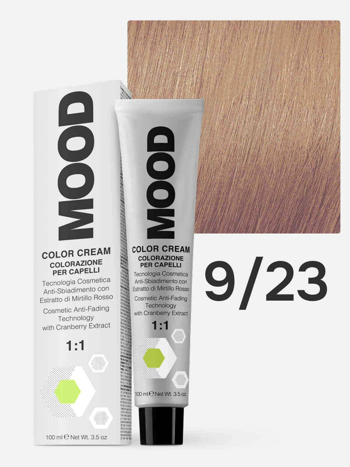 mood Краска для волос 9/23 бежевый очень светлый блонд biondo chiarissimo beige 100мл MOOD Краска для волос 9/23 бежевый очень светлый блонд Biondo Chiarissimo Beige 100мл — изображение 1