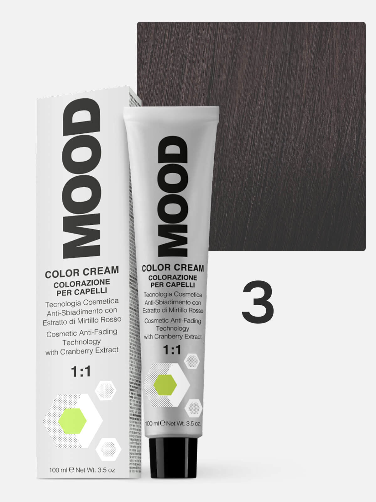 mood Краска для волос 3 темно каштановый 100мл MOOD Краска для волос 3 темно-каштановый 100мл — изображение 1