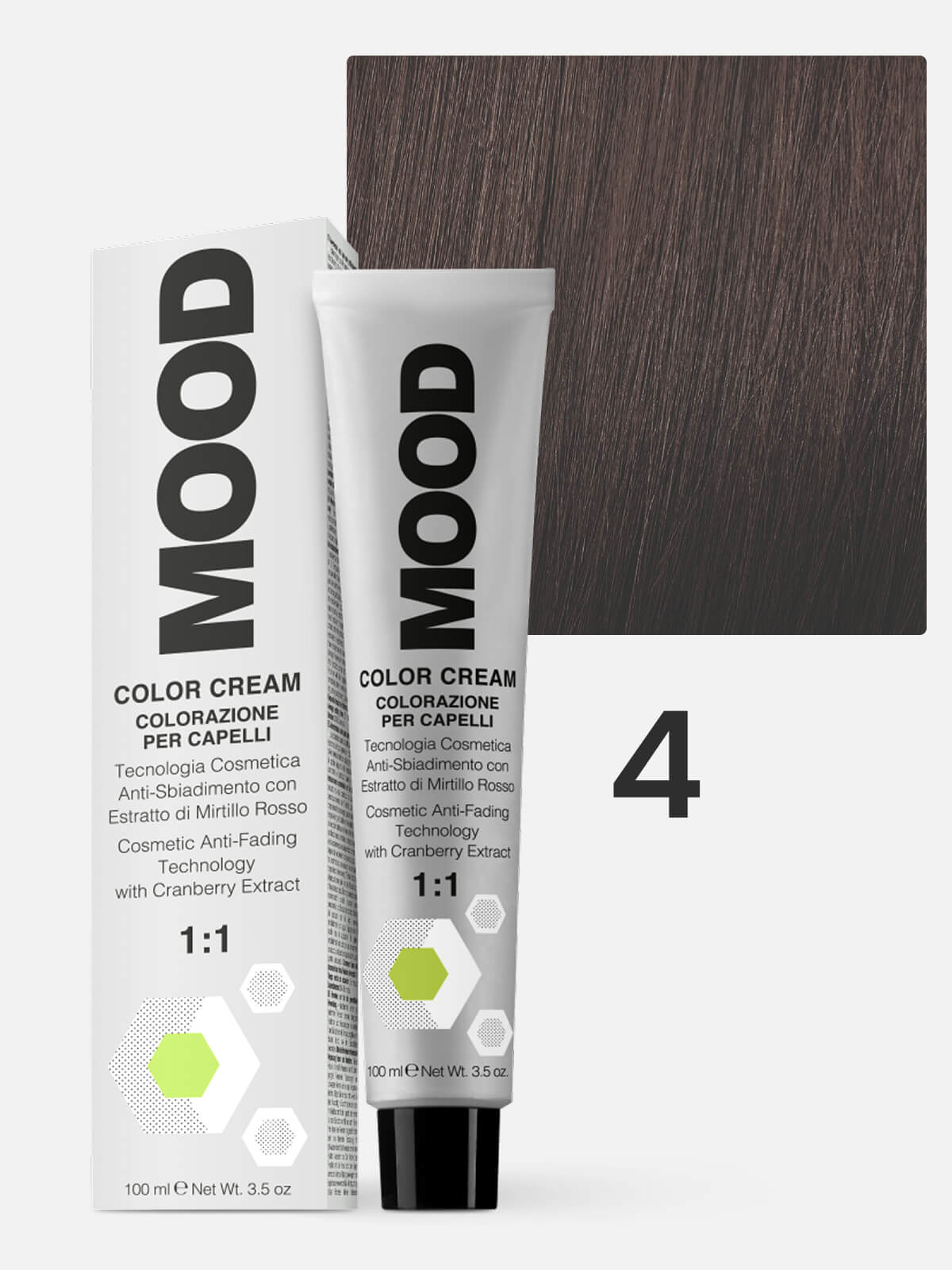 mood Краска для волос 4 каштановый castano 100мл MOOD Краска для волос 4 каштановый Castano 100мл — изображение 1