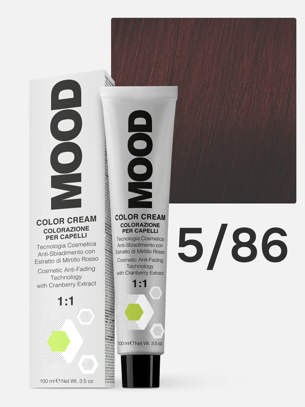 mood Краска для волос 5/86 шоколадный светло каштановый 100мл MOOD Краска для волос 5/86 шоколадный светло-каштановый 100мл — изображение 1