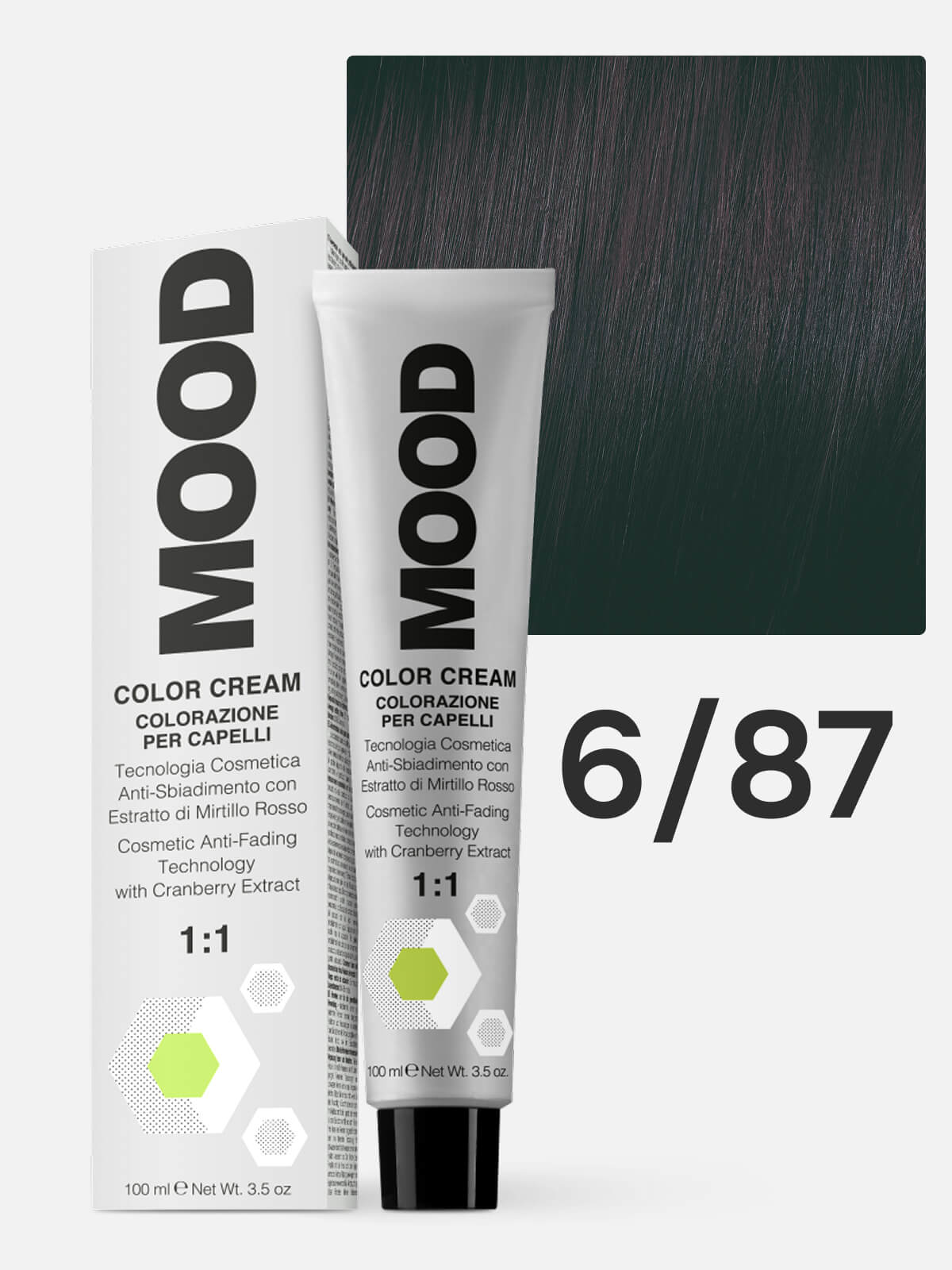 mood Краска для волос 6/87 темный блонд коричнево фиолетовый 100мл MOOD Краска для волос 6/87 темный блонд коричнево-фиолетовый 100мл — изображение 1