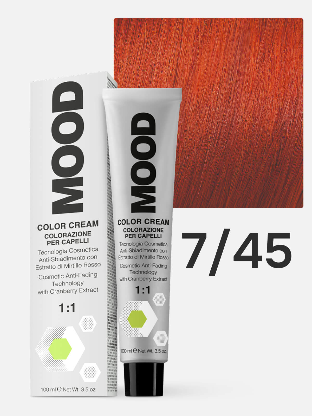 mood Краска для волос 7/45 красный медный блонд 100мл MOOD Краска для волос 7/45 красный медный блонд 100мл — изображение 1