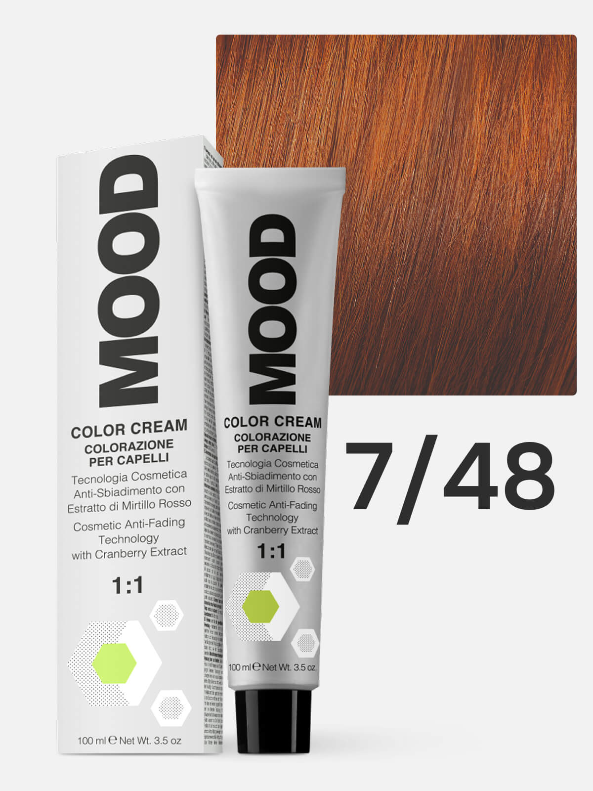 mood Краска для волос 7/48 блонд гавана 100мл MOOD Краска для волос 7/48 блонд гавана 100мл — изображение 1