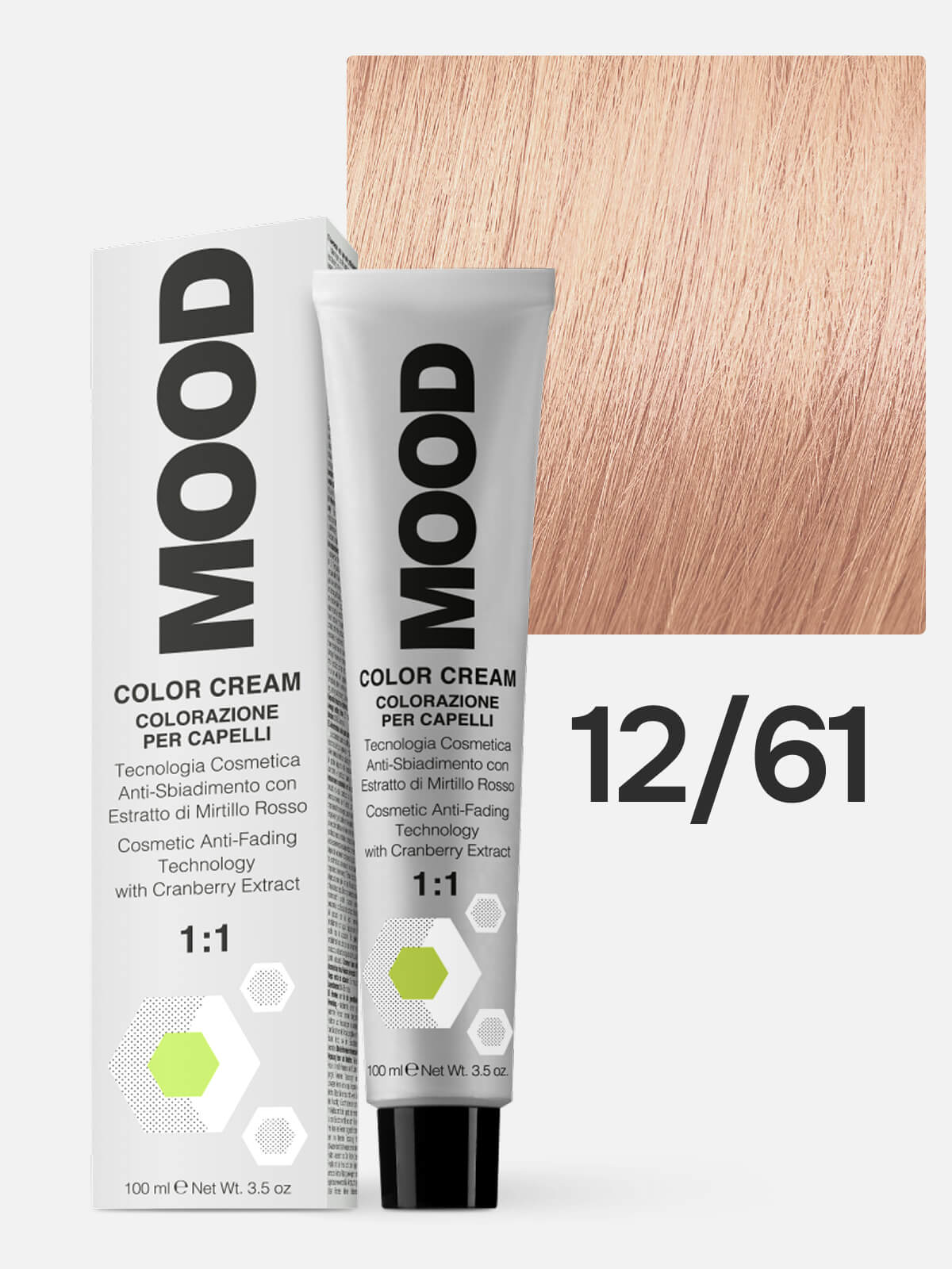 mood Краска для волос 12/61 розовый супер блонд 100мл MOOD Краска для волос 12/61 розовый супер-блонд 100мл — изображение 1